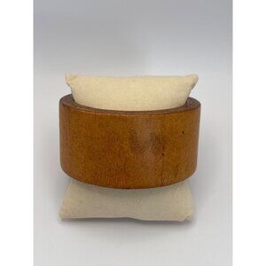 Wood Chunky Wide Bangle Bracelet 8”